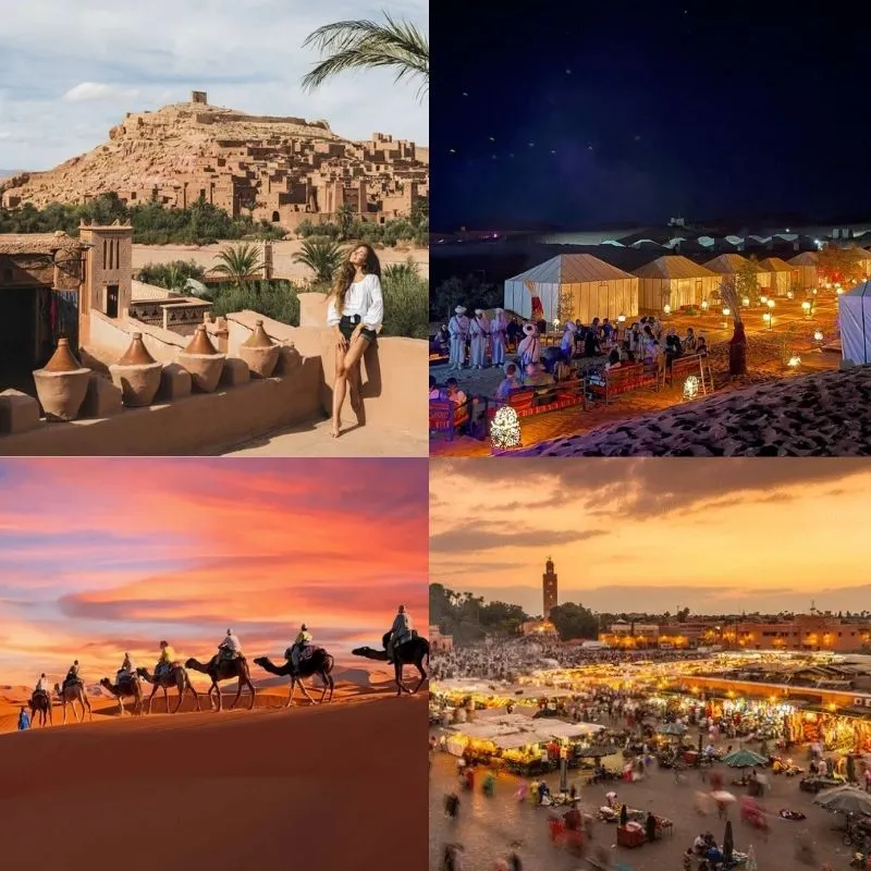 Tour 3 giorni da Ouarzazate a Merzouga e Marrakech